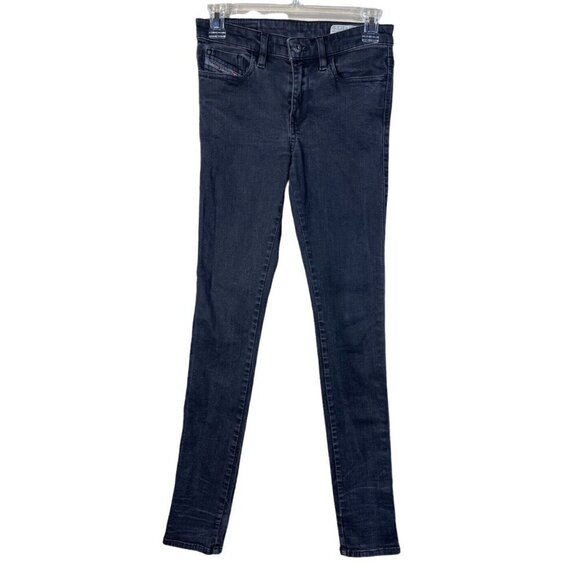Diesel Skinzee Women's Super Slim 0813E Stretch Jeans Black W27 L32 - Picture 1 of 12